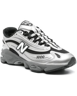 New Balance 1000- Metallic Sneakers Shoes - White