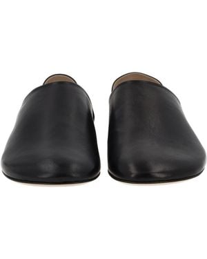 JW Anderson Leather Slipper Shoe Loafers - Black