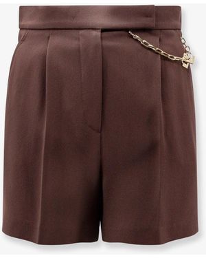 Elisabetta Franchi Stretch Viscose Shorts - Purple