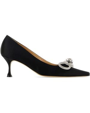 Mach &amp; Mach Satin Court Shoes - Black