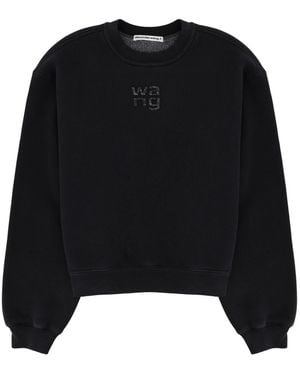 T By Alexander Wang Sweatshirt With Logo - Black