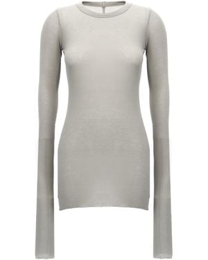 Rick Owens Rib Ls T T-Shirt - Gray