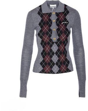 Ganni Polo - Blue