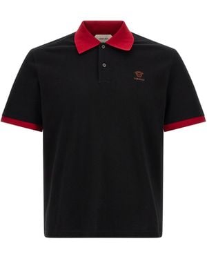 Versace Cotton Polo Shirt - Black