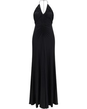 Self-Portrait Jersey Long Dress Viscose; Elastane - Black