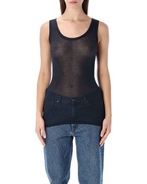 トップス ameri vintage USEFUL BACK SHEER TANK TOP American Vintage Sleeveless and tank tops for Women | Online Sale