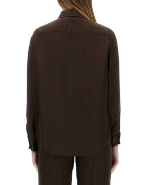 Aspesi Relaxed Fit Shirt Viscose - Black