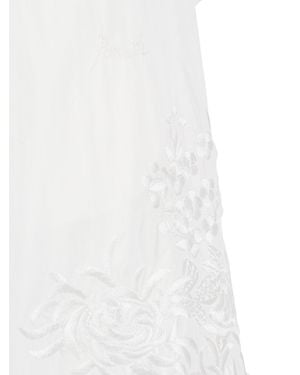 P.A.R.O.S.H. Pants With Embroidery Polyamide Cotton - White