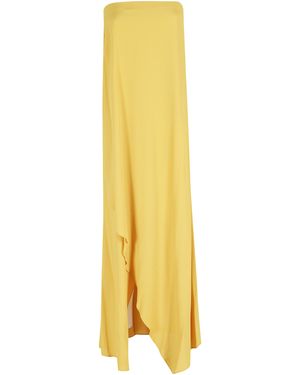 Semicouture Abito Zoey Acetato Seta - Yellow