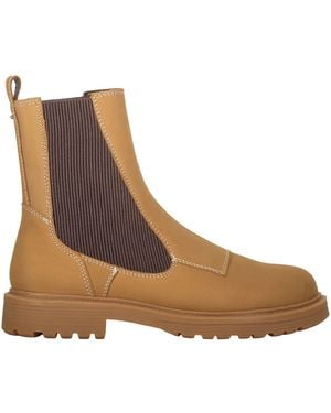 DIESEL Light Leather Ankle Boot - Brown