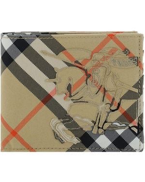 Burberry Iconic Equestrian Knight Printed Billfold Wallet - Multicolour