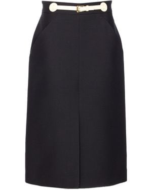 Valentino Garavani Pantalone Solid Lana Vergine in Black | Lyst