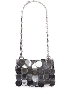 Rabanne Sparkles Discs Nano Bag - White