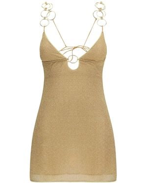 Oséree Lumiere Ring Mini Dress - Natural