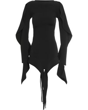 Mugler Stretch Viscose Dress - Black