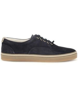 Brunello Cucinelli Suede Leather Low Top Sneakers - Blue