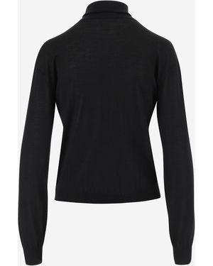 Saint Laurent Wool And Cashmere Blend Pullover - Black