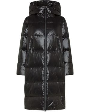 Peuterey Long Quilted Hooded Puffer Coat - Black