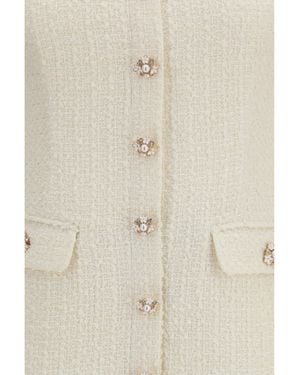 Self-Portrait Dress Tailored Mini Polyester - Natural