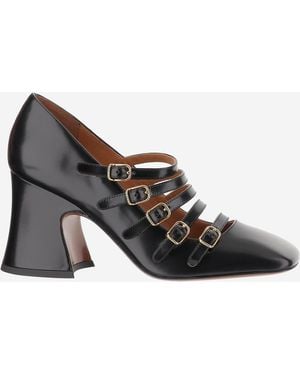 Chloé Janis Shiny Leather Court Shoes - Grey