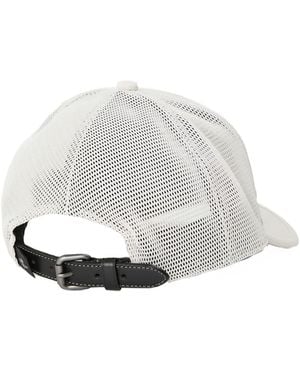 COACH Embroidered Logo Trucker Hat Cap - White