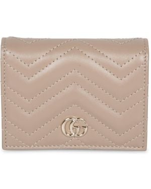 Gucci Marmont Leather Wallet - Natural