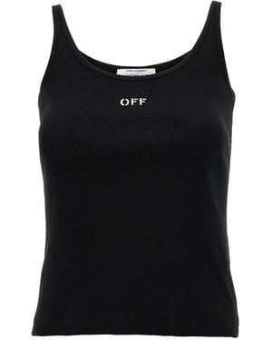 Off-White c/o Virgil Abloh Tank Top With Logo - Black