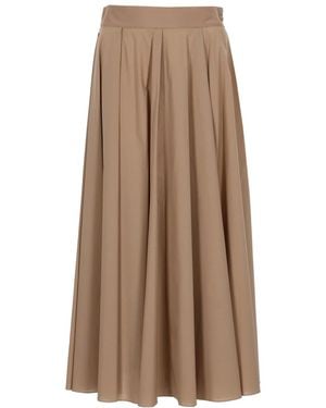 Fay Cotton Midi Skirt - Brown