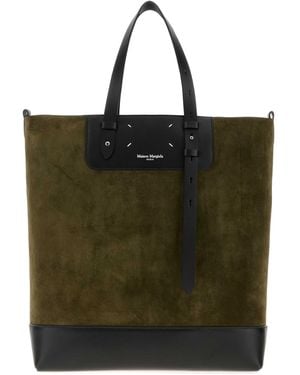 Maison Margiela Bottle Suede Vertical Shopping Bag - Green