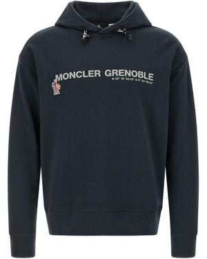 Moncler Moncler Grenoble Cotton Jersey Hoodie - Blue