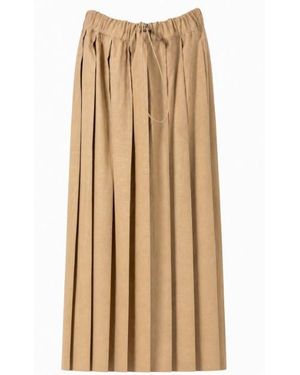 Fabiana Filippi Skirts Viscosa Lino - Natural