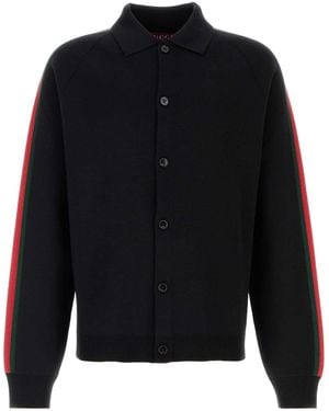 Gucci Wool Blend Cardigan - Black