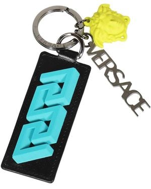 Versace Leather Keyring - Blue