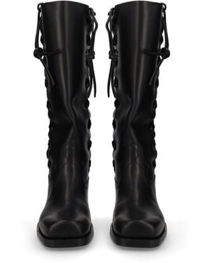 Paris Texas Roxanne Leather Boots - Black