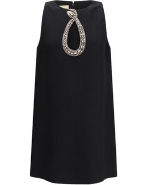 Valentino Short Crepe Couture Dress - Black