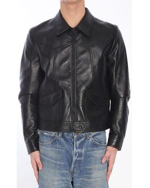 Celine Collared Zip-Up Jacket - Black