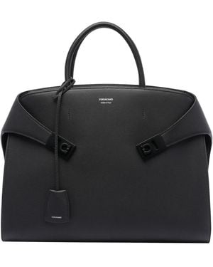 Ferragamo Hug Business Bag - Black