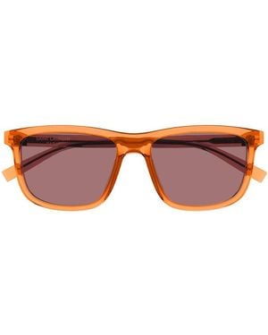 Saint Laurent Sunglasses Square Full Rim, Transparent Frame And Lens Sl501005 - Brown