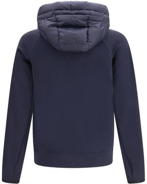 Moncler Insulated Zip-Up Sweatshirt Polyester Jumper - Blue