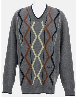 Plan C Sweaters Wool Ws - Gray