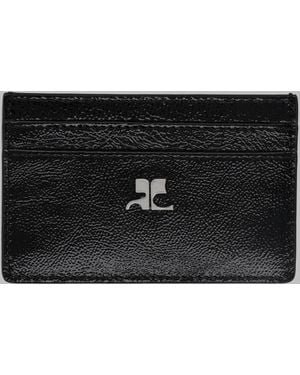 Courreges Card Holder Napplack Leather Wallets & Purses - Black