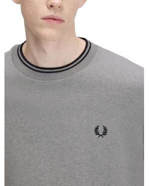 Fred Perry Felpa Con Logo - Gray