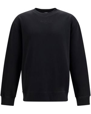 Balmain Embroidered Logo Crewneck Sweatshirt Cotton; Elastane Sweatshirts - Blue