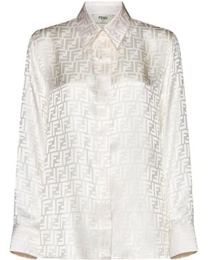 Fendi Ff Silk Shirt - White