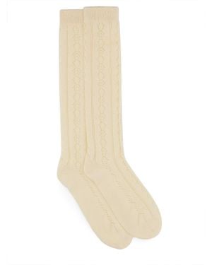 Valentino Perforated Socks - White