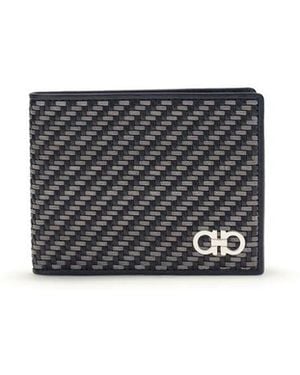 Ferragamo Calf Leather Bos Taurus Wallet - Gray