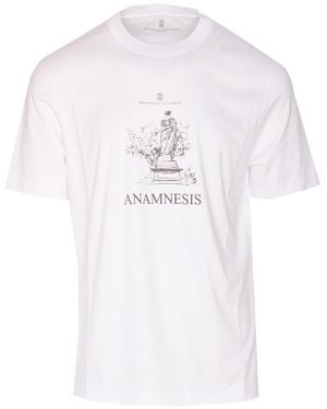 Brunello Cucinelli Anamnesis Logo T-Shirt - White