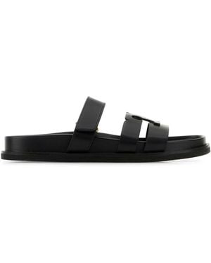 Tory Burch Leather Sandals - Black