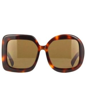 Jacquemus Sunglasses Square Full Rim, Havana Frame And Lens Jac-10C2 - Brown
