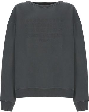 Maison Margiela Faded Sweatshirt With Printed Logo in Black